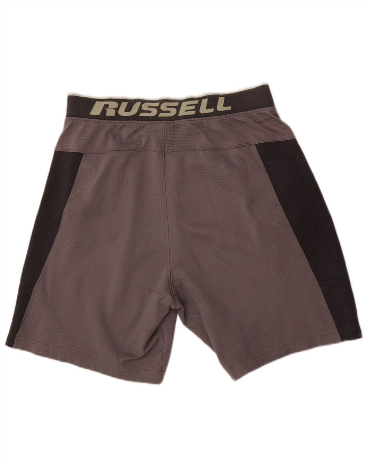 Russell Athletic Herre grafiske sportsshorts mellemgrå farveblok