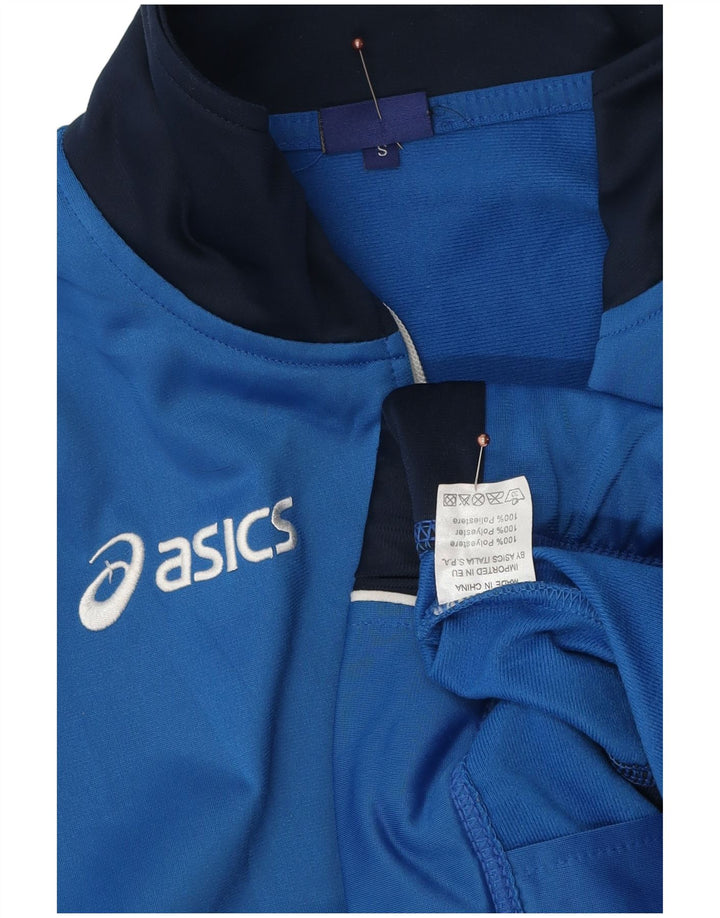 Asics træningsdragt til mænd, topjakke, lille blå farveblok polyester