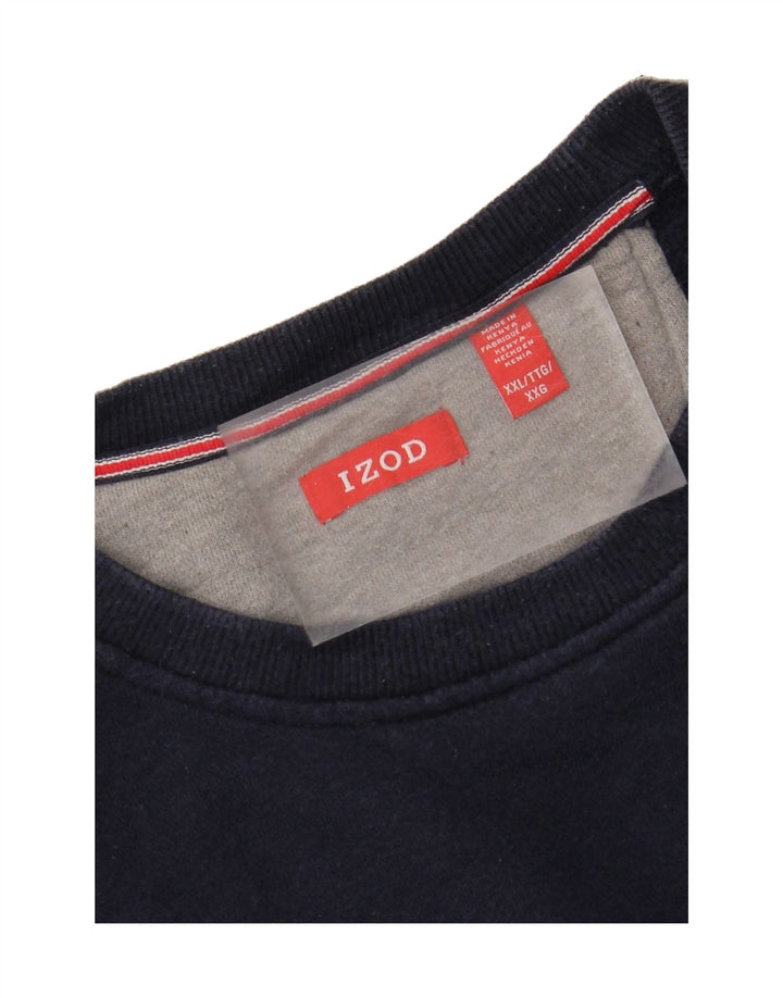 IZOD Mens Sweatshirt Jumper 2XL Navy Blue Vintage Izod and Second-Hand Izod from Messina Hembry 