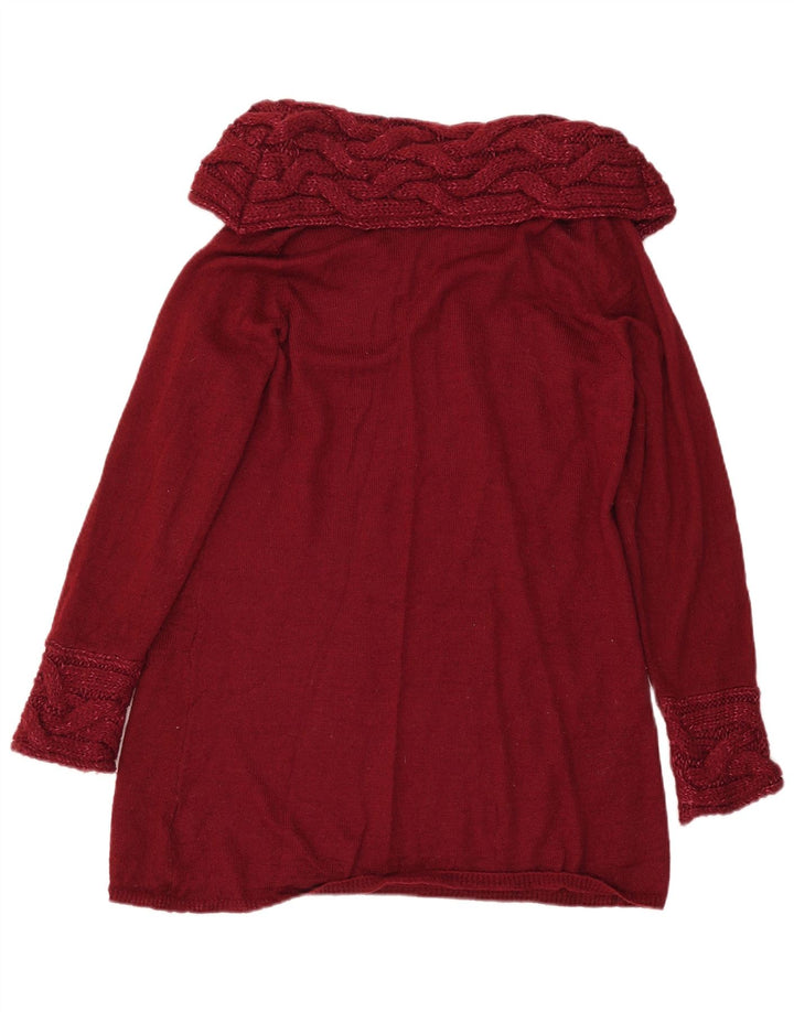 Marks & Spencer Dame Rullehals Sweater UK 18 XL Rød Akryl