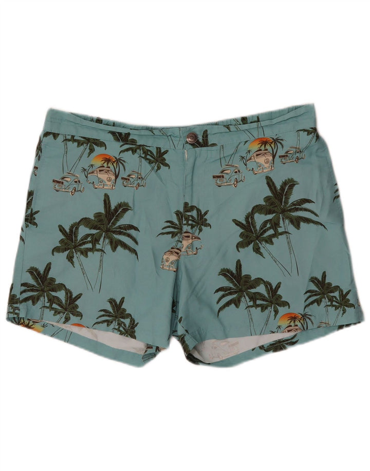 Jack & Jones badeshorts til mænd store blå blomster polyester