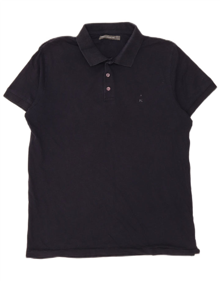 French Connection Herre poloshirt Stor marineblå bomuld