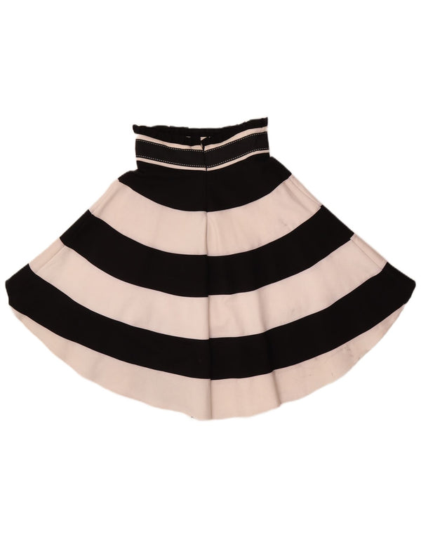 Relish piger asymmetrisk cirkel nederdel 7-8 år W22 sort stribet polyester