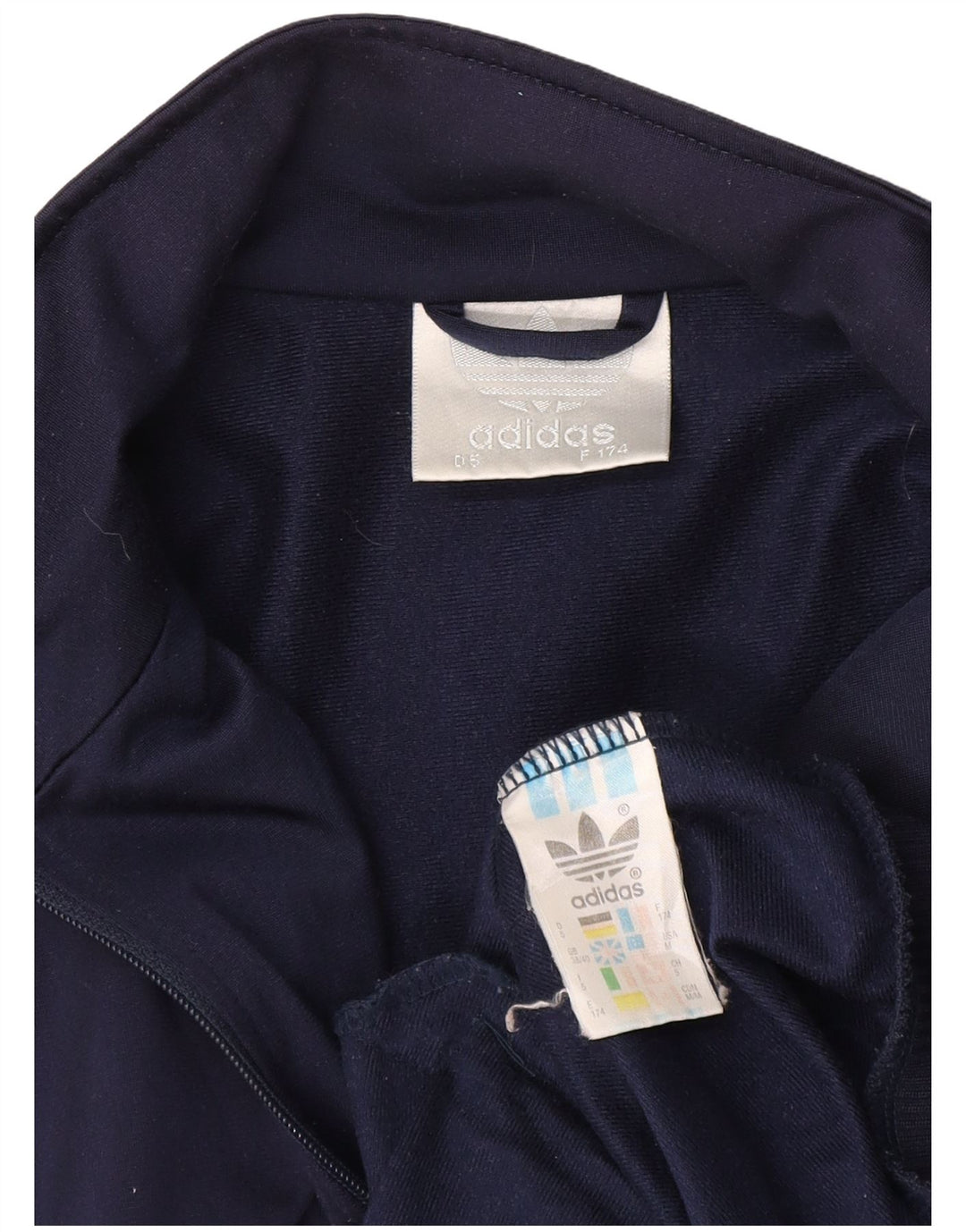 Adidas Træningsdragt til mænd Topjakke UK 38/40 Medium Navy Blue Polyester