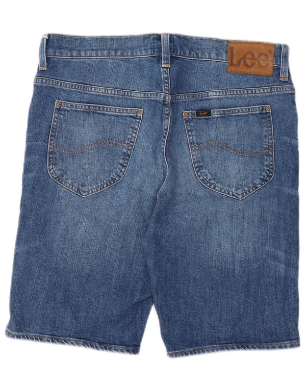 Lee Womens Rider Distressed Denim Shorts W31 Medium Blue Cotton