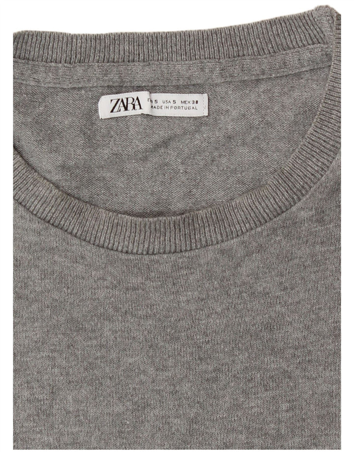 Zara Herre T-Shirt Top Lille Grå
