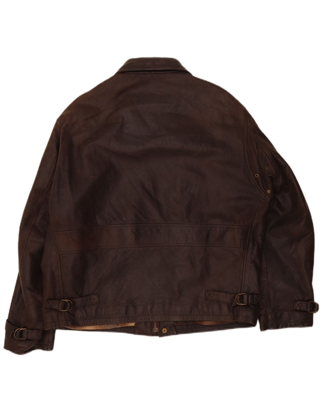 Vintage herre læderjakke UK 42 XL Brun