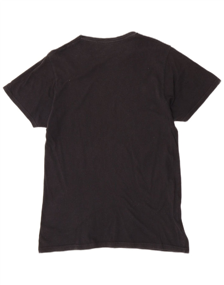 Pull & Bear Herre grafisk T-shirt Top Medium Sort