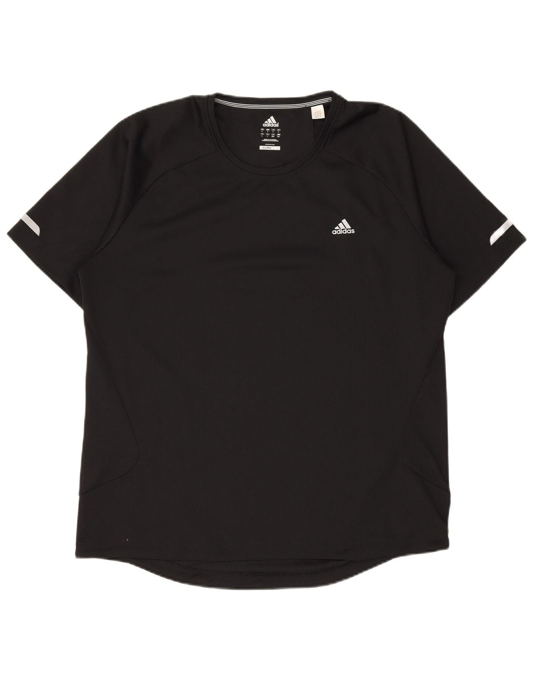 ADIDAS Herre Climalite T-Shirt Top Stor Sort Polyester