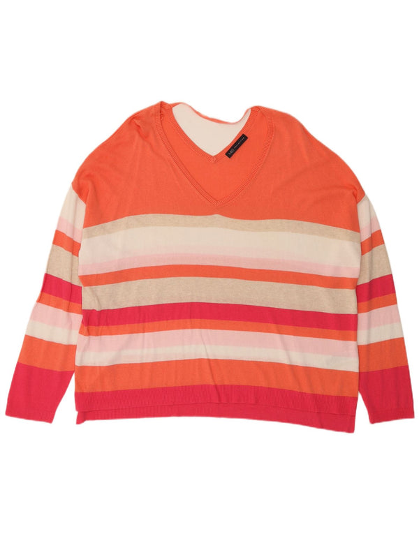 Marks & Spencer Dame V-hals sweater UK 24 4XL Flerfarvet