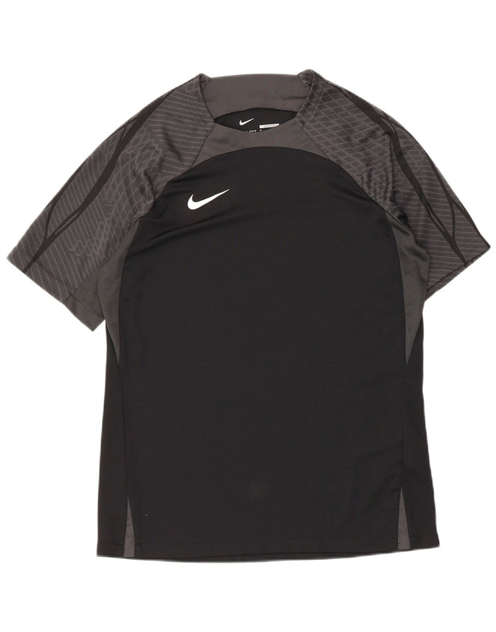 Nike Herre Dri Fit Slim Fit T-shirt Top Medium Sort Colourblock Polyester
