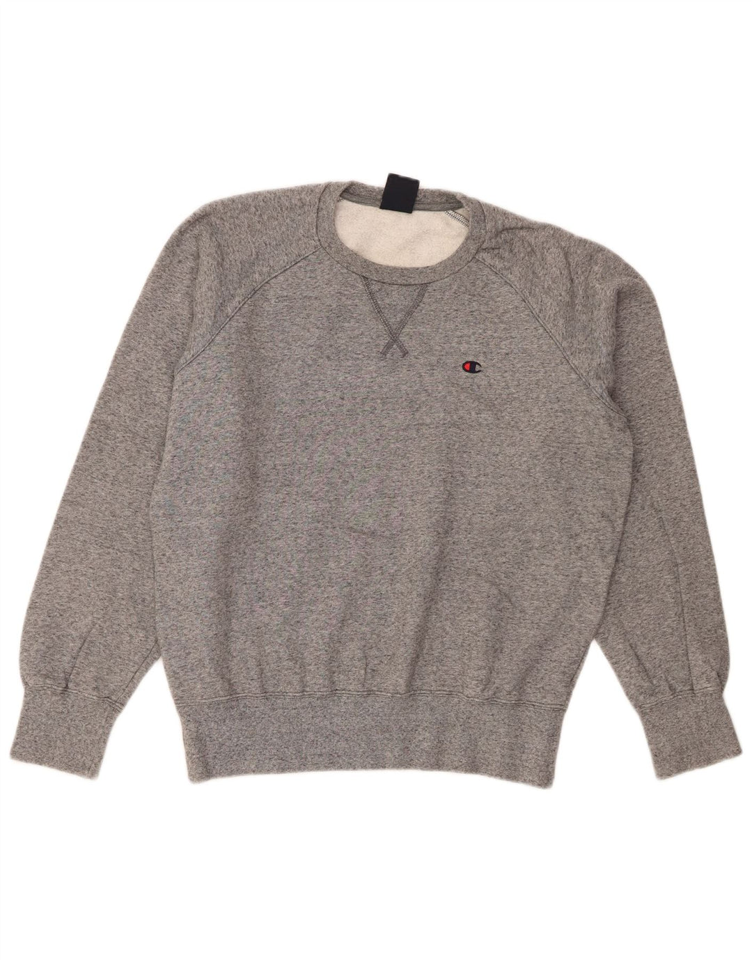 Champion Dame Sweatshirt Jumper UK 14 Medium Grey Flecked Bomuld