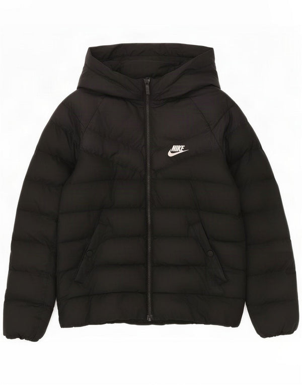 Nike drenge hættepolstret jakke 10-11 år medium sort polyester
