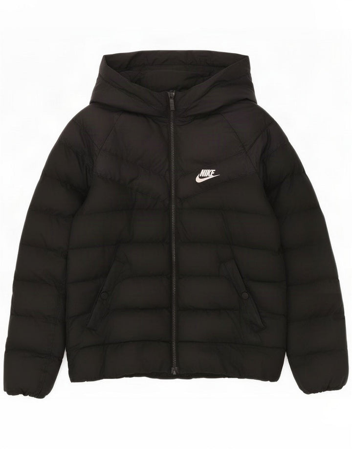 Nike drenge hættepolstret jakke 10-11 år medium sort polyester
