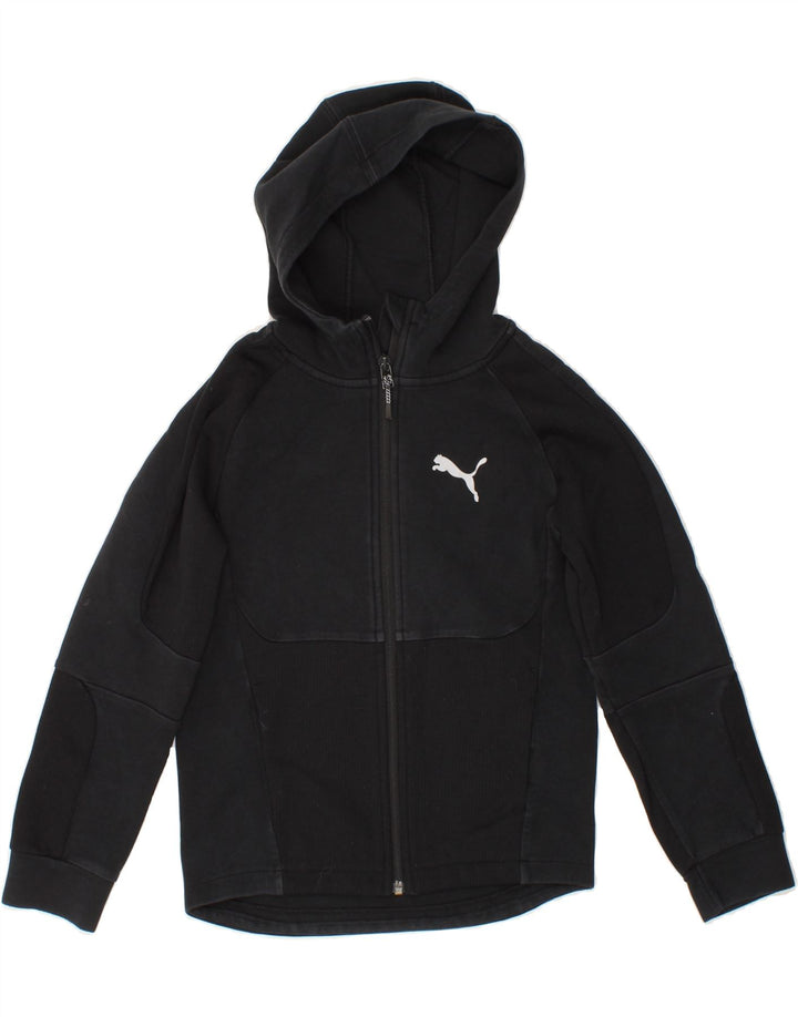 PUMA Boys Zip Hoodie Sweater 9-10 Years  Black Vintage Puma and Second-Hand Puma from Messina Hembry 