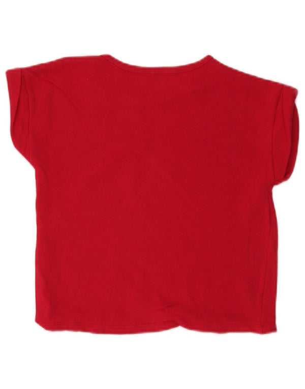Benetton Girls Grafisk T-Shirt Top 7-8 År Rød