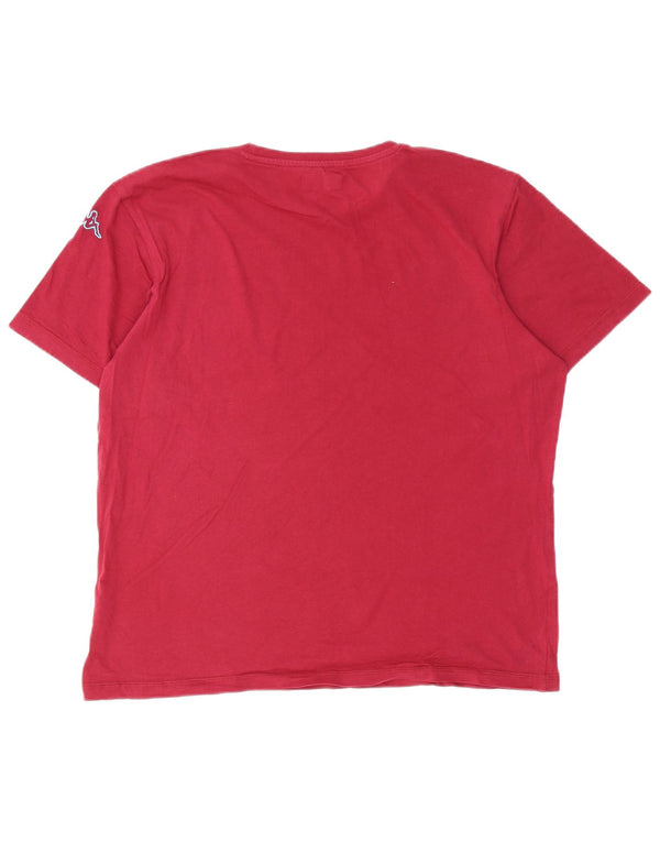 Kappa Dame Grafisk T-Shirt Top XL Bourgogne bomuld