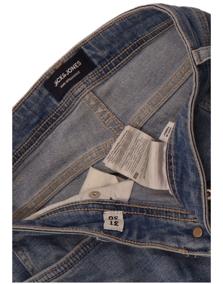 Jack & Jones Herre GLENN Slim Jeans W31 L30 Blå Bomuld