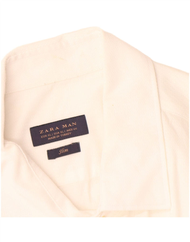 Zara Herre Slim Shirt XL Hvid
