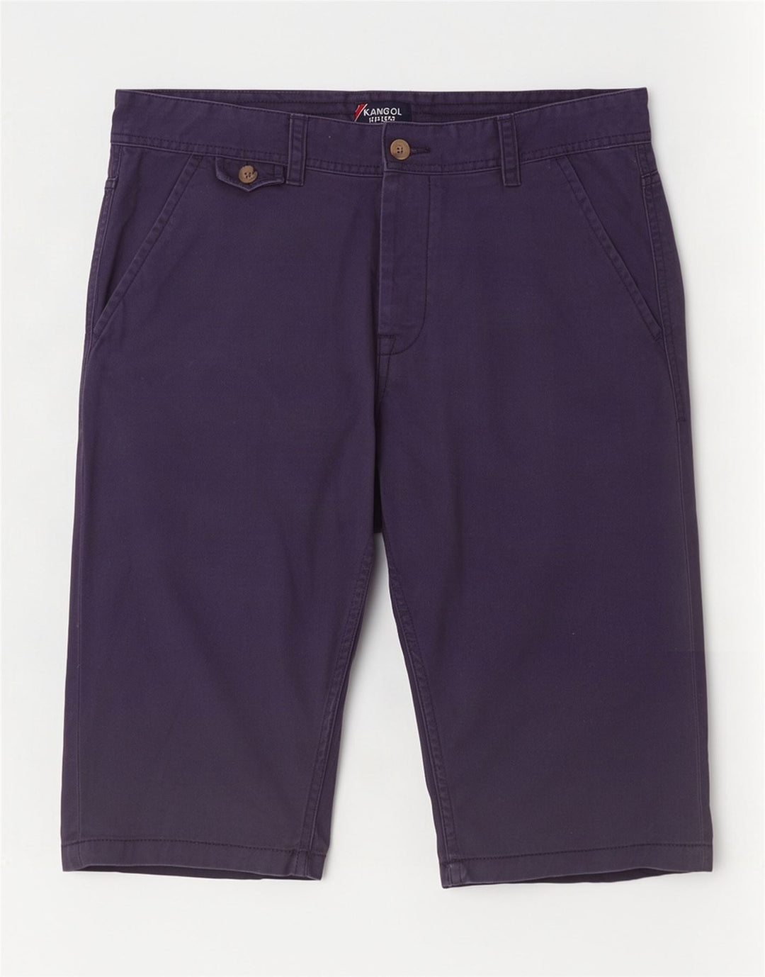 Kangol Herre Chino Shorts Medium W32 Marineblå Bomuld
