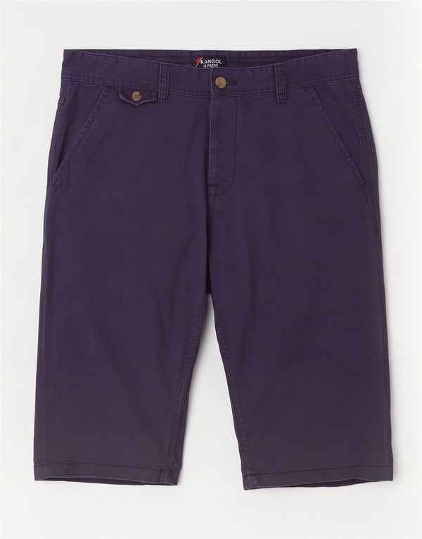 Kangol Mens Chino Shorts Medium W32 Navy Blue Cotton