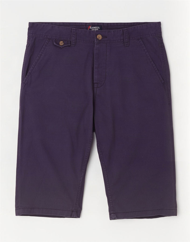 Kangol Herre Chino Shorts Medium W32 Marineblå Bomuld