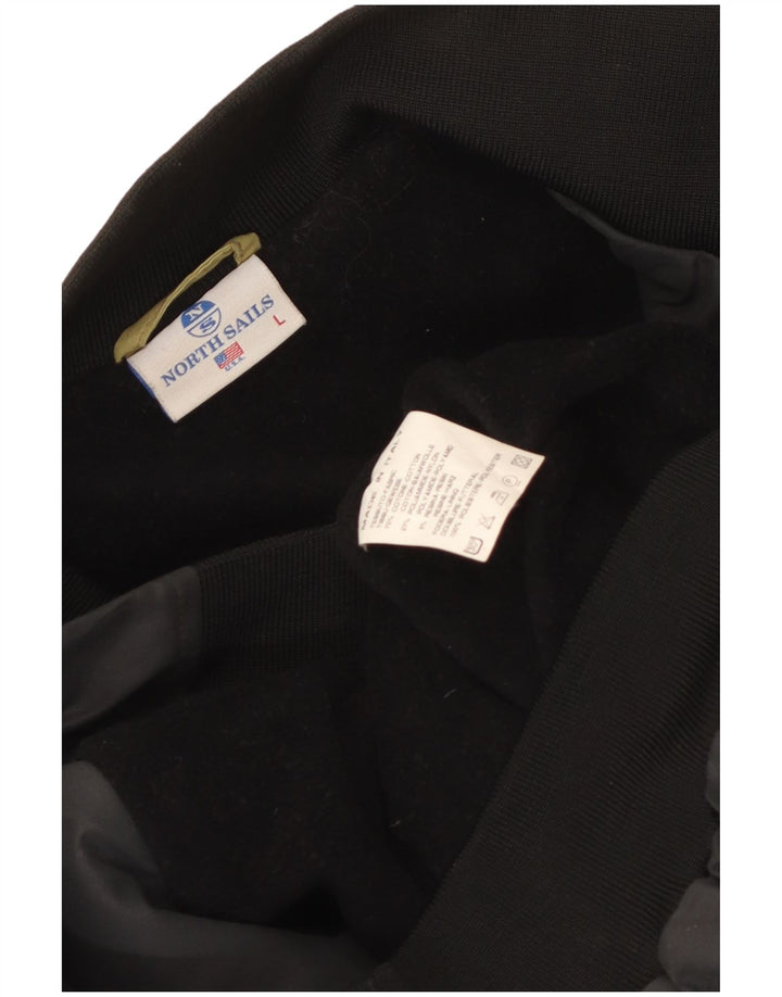 North Sails Herre Bomber Jacket UK 40 Large Black Colourblock Bomuld