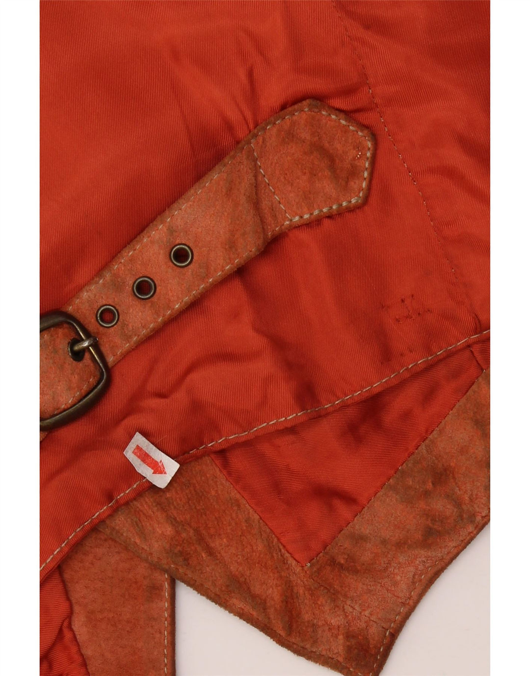 Vintage herre ruskind vest lille brunt læder