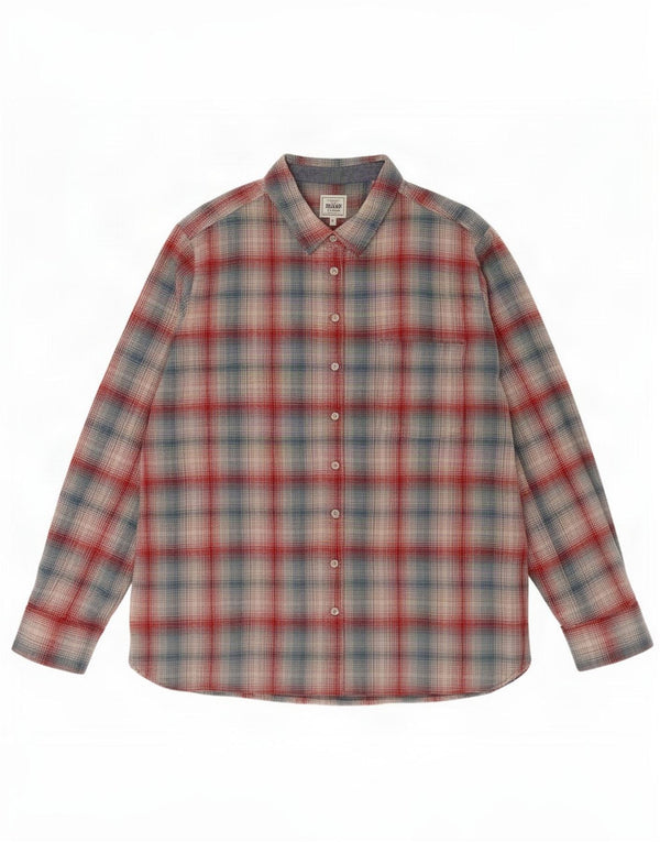 Fat Face Dame Flanellskjorte UK 24 4XL Flerfarvet ternet bomuld
