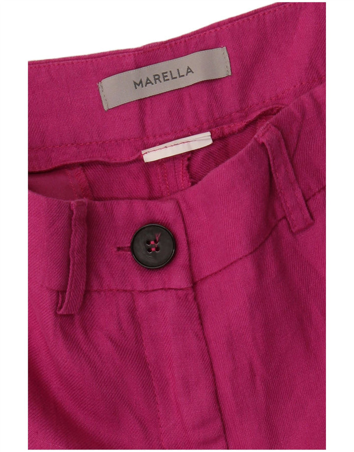 Marella Dame Slim Cropped Trousers W30 L24 Pink