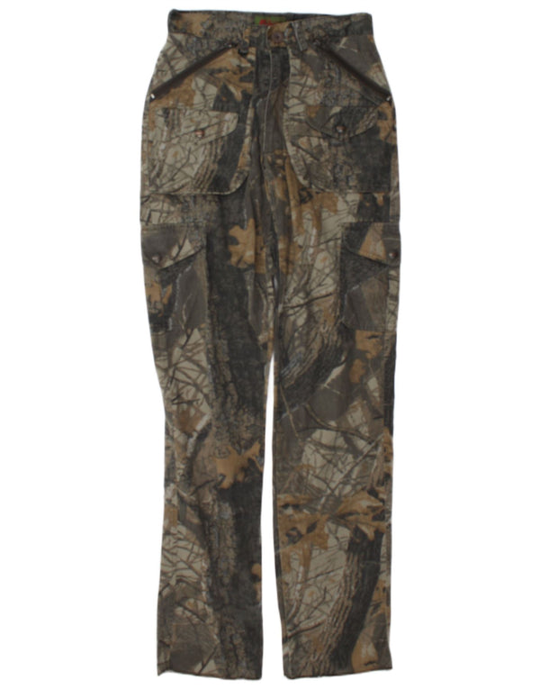 Univers Straight Cargo Bukser til kvinder IT 40 Small W27 L35 Grå Camouflage