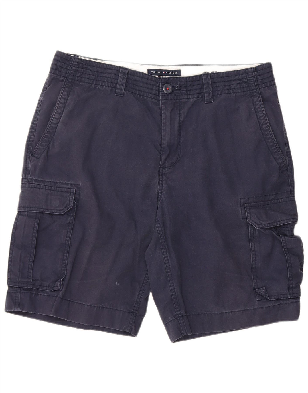 TOMMY HILFIGER Herre Cargo Shorts W36 Large Navy Blue Bomuld
