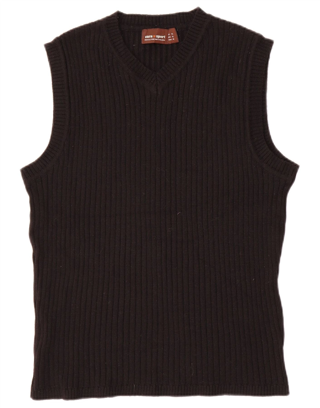 Zara Dame Vest Tank Top UK 18 XL Sort Uld
