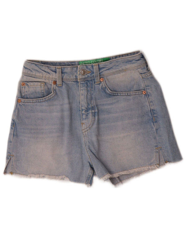 BENETTON denimshorts til kvinder W25 XS Blå bomuld