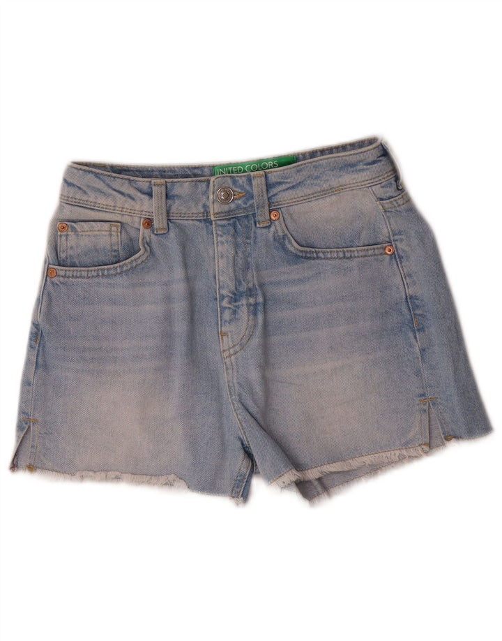 BENETTON denimshorts til kvinder W25 XS Blå bomuld