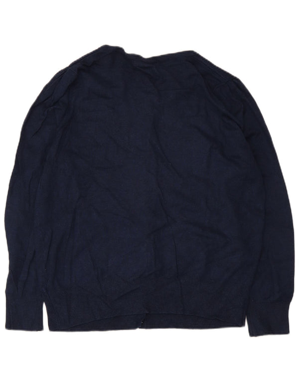 Marks & Spencer Dame Cardigan Sweater UK 18 XL Navy Blue Viscose