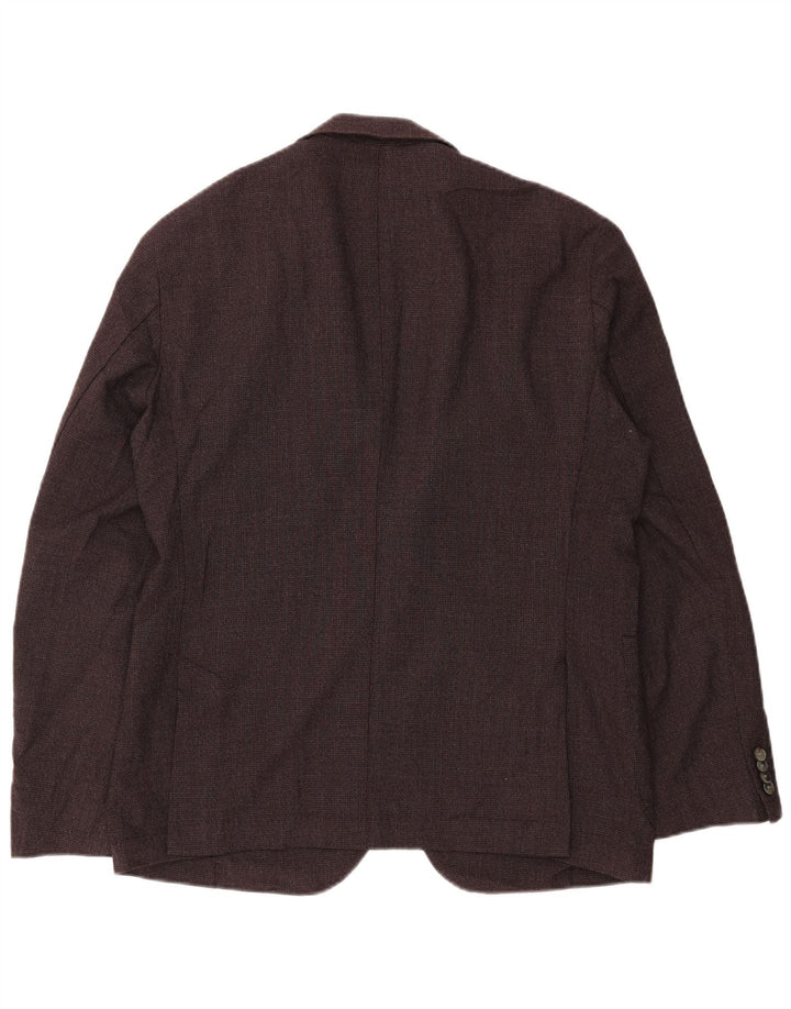 Tommy Hilfiger herre skræddersyet pasform 2-knaps blazerjakke IT 52 XL brun uld