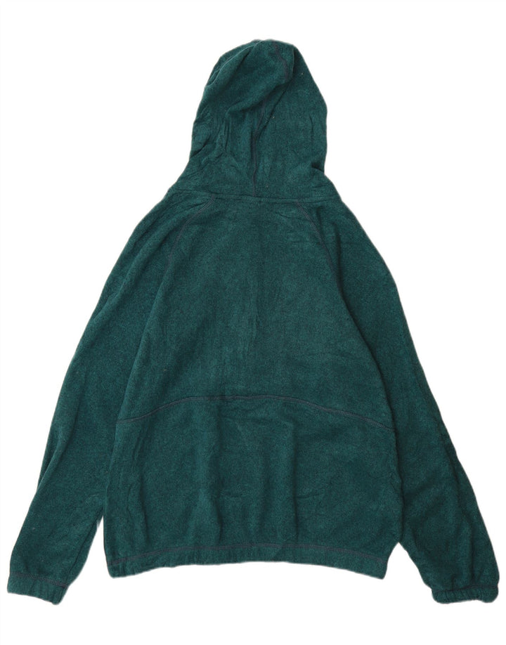 Eddie Bauer Dame Button Neck Jumper Sweater UK 14 Medium Green Polyester