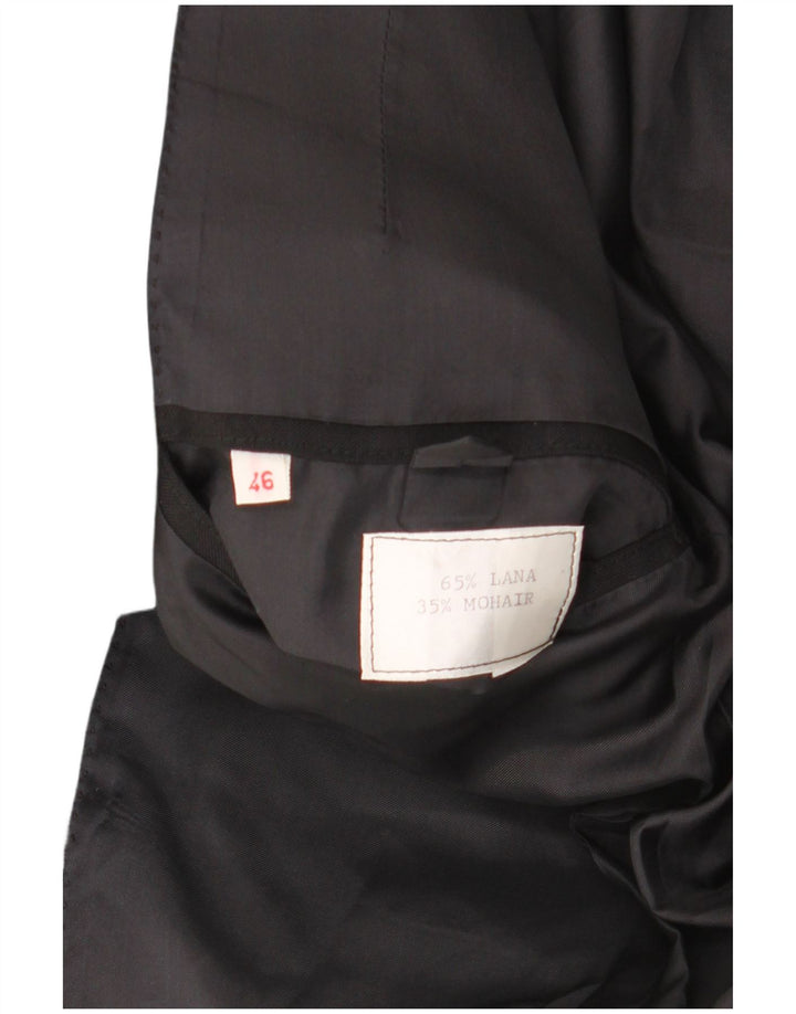 VINTAGE Herre 1 knap 2 stykke sæt IT 46 Small W29 L29 sort uld