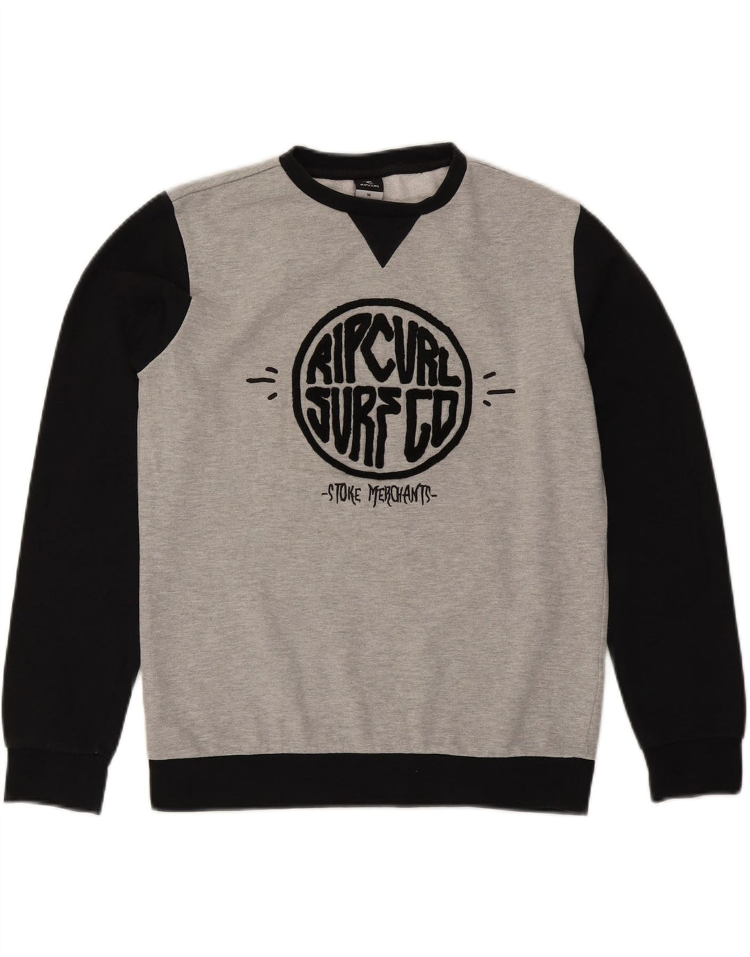 Rip Curl Drenge Grafisk Sweatshirt Jumper 15-16 år Grå Colourblock Bomuld