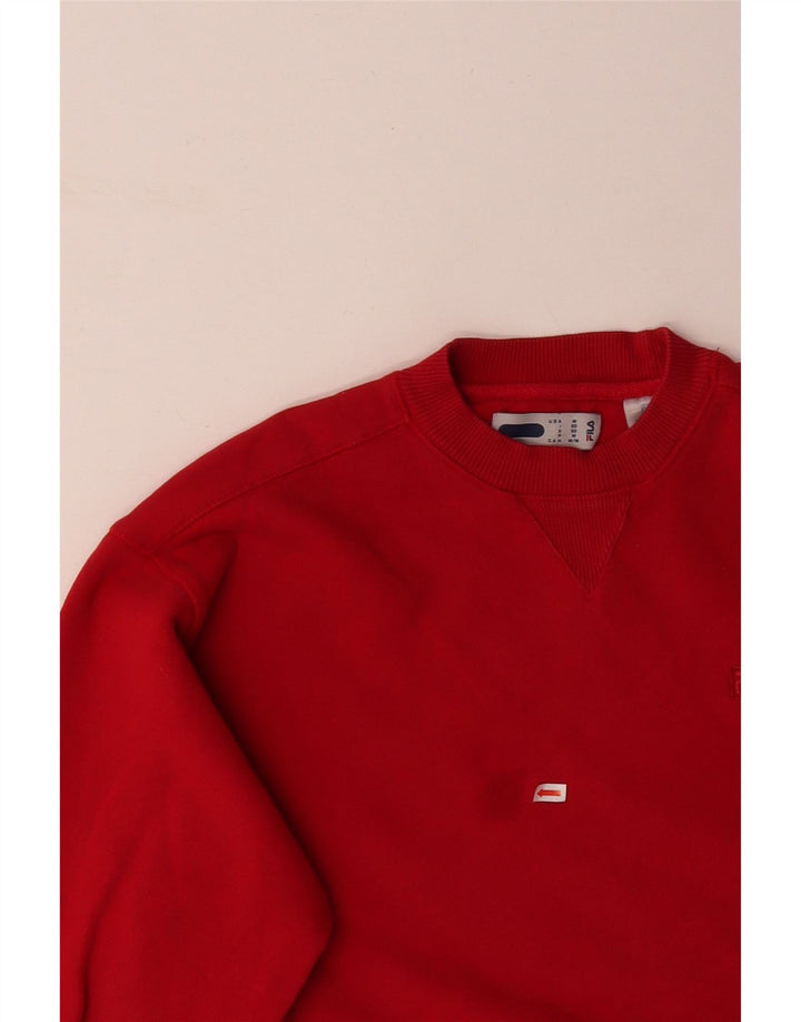 FILA Sweatshirt til mænd Medium Rød Bomuld