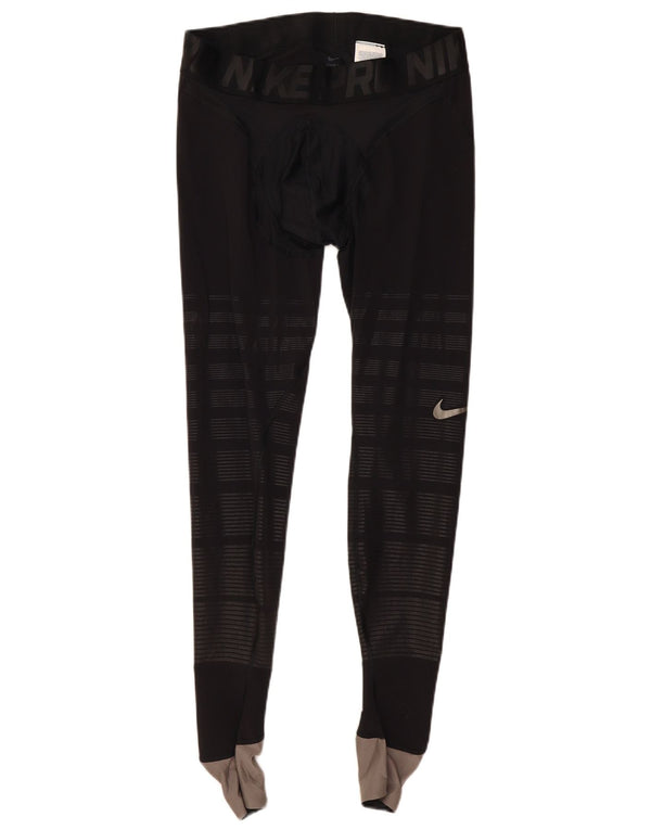 Nike grafiske leggings til mænd XL sort nålestribet polyester