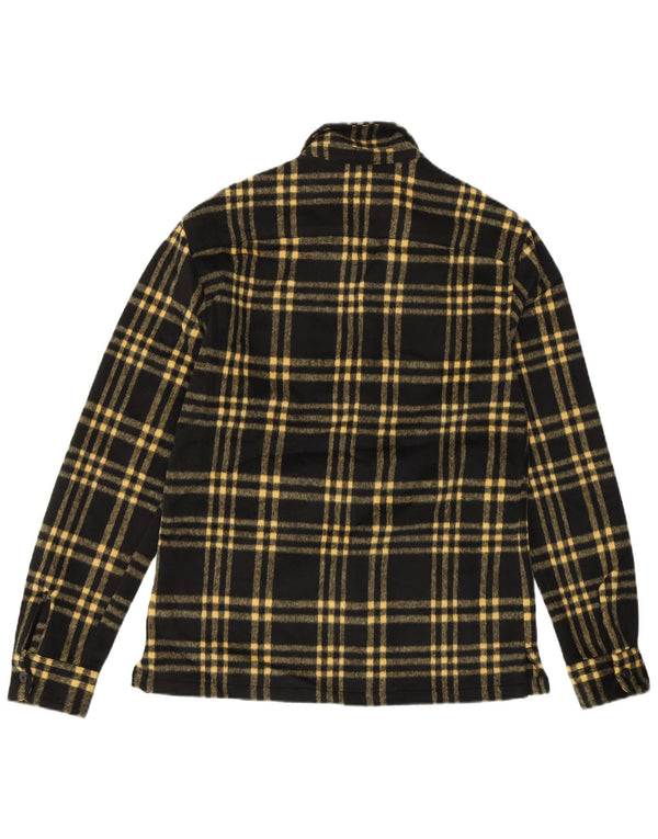 ALL SAINTS Herre flannelskjorte Lille sort ternet polyester klassisk