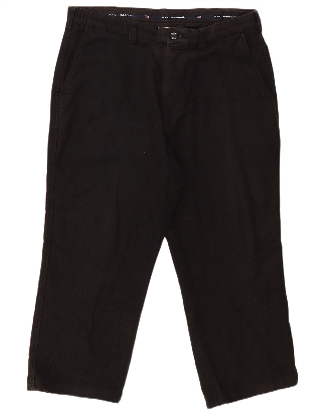 Marks & Spencer Herre Blue Harbor Capri Bukser W36 L23 Sort Bomuld