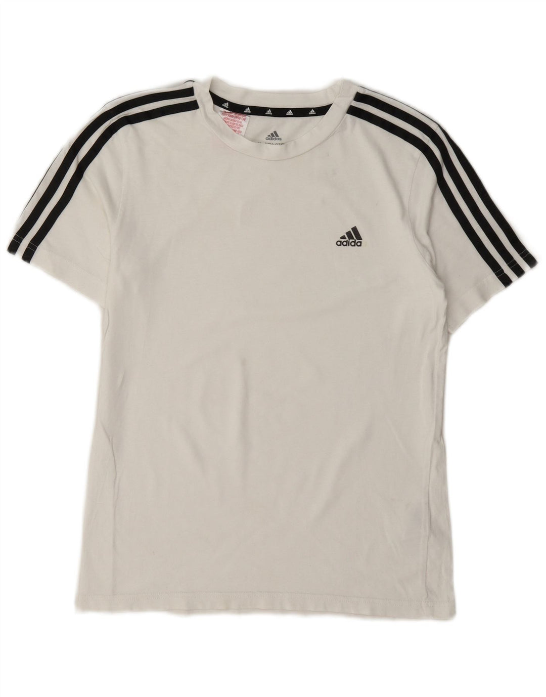 Adidas Boys T-Shirt Top 11-12 år Hvid Bomuld