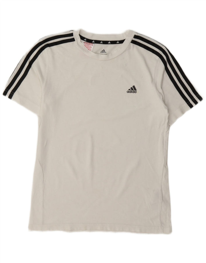 Adidas Boys T-Shirt Top 11-12 år Hvid Bomuld