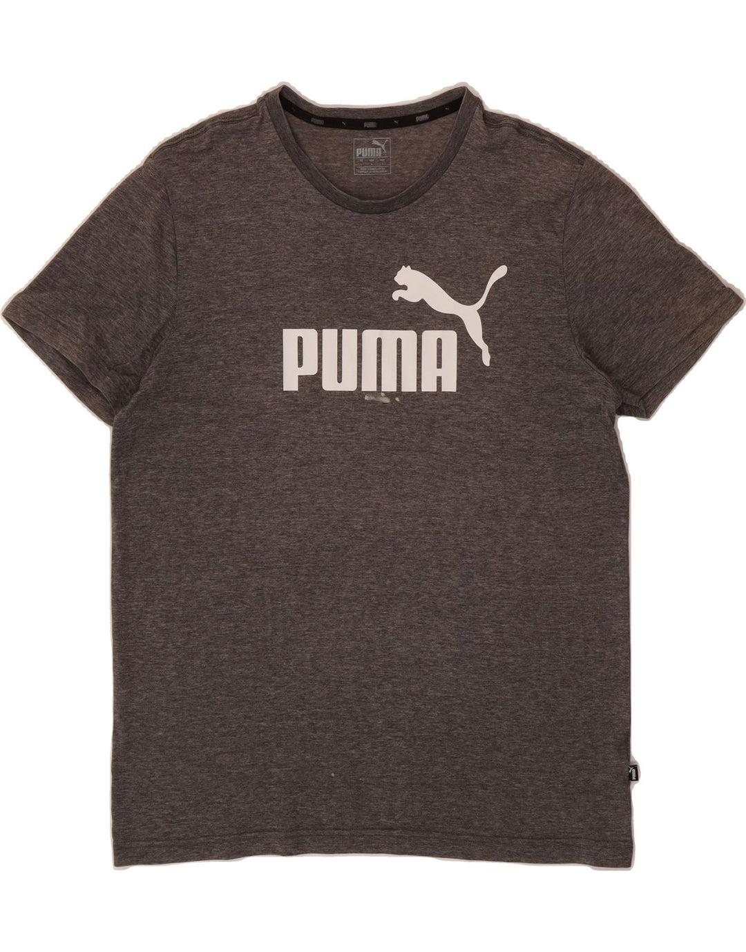 PUMA Mens Graphic T-Shirt Top Large Grey Vintage Puma and Second-Hand Puma from Messina Hembry 
