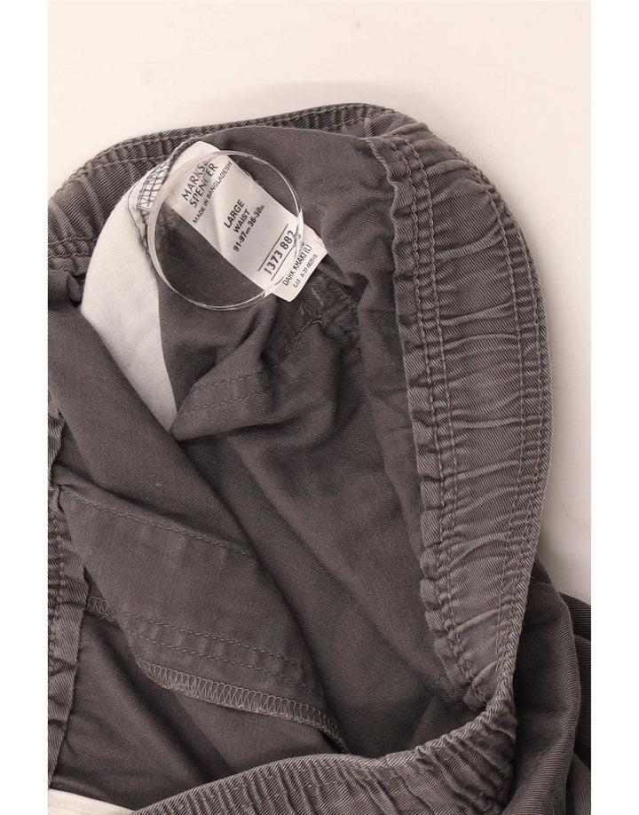 Marks & Spencer Herre Chino Shorts Large W36 Grå Bomuld