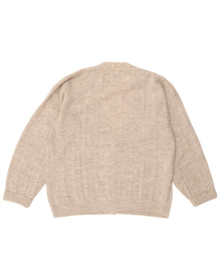 Island Herre Cardigan Sweater IT 54 XL Beige Geometrisk