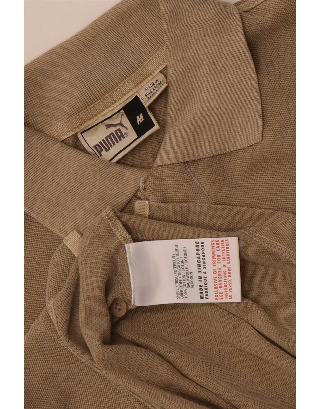 Puma herre poloshirt Medium beige bomuld
